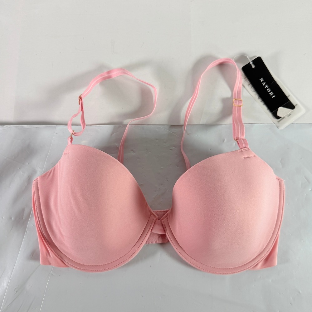 Natori Luminous Full Fit Contour Bra Underwire 32D Macaroon Pink 711273 New